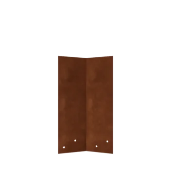 Spojovacia platňa z cortenovej ocele - 45° - Výška obruby 34 / 37,5 cm