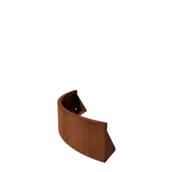 Oporný múr z cortenovej ocele - Vonkajšia zákruta - 100 x 100 x 30 cm