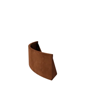 Oporný múr z cortenovej ocele - Vonkajšia zákruta - 100 x 100 x 40 cm