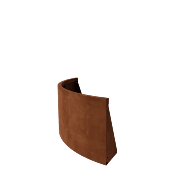 Oporný múr z cortenovej ocele - Vonkajšia zákruta - 100 x 100 x 50 cm