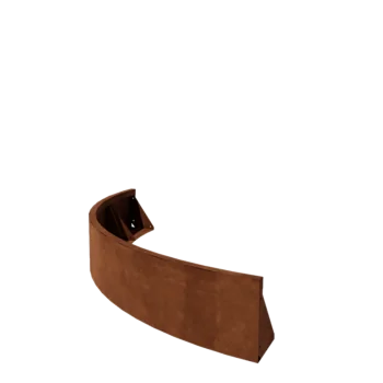 Oporný múr z cortenovej ocele - Vonkajšia zákruta - 150 x 150 x 30 cm