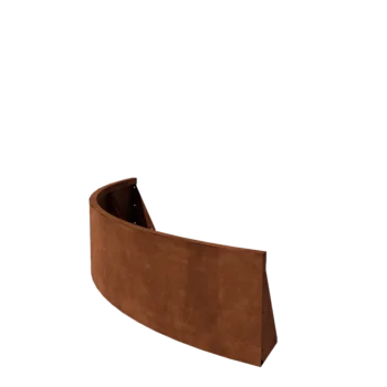 Oporný múr z cortenovej ocele - Vonkajšia zákruta - 150 x 150 x 40 cm