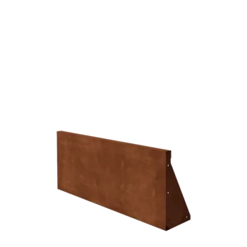 Oporný múr z cortenovej ocele - Rovný - 100 x 40 cm