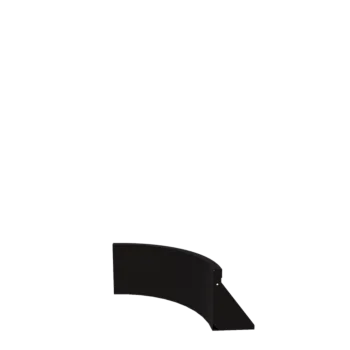 Oceľový oporný múr - Vnútorná zákruta - 50 x 50 x 30 cm - RAL9005 matný (čierny)