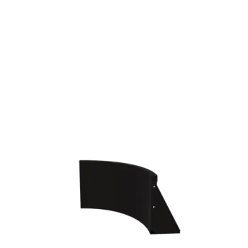 Oceľový oporný múr - Vnútorná zákruta - 50 x 50 x 40 cm - RAL9005 matný (čierny)