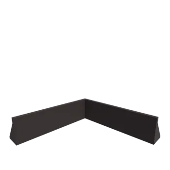 Oceľový oporný múr - Vnútorný roh - 100 x 100 x 30 cm - Iná farba RAL