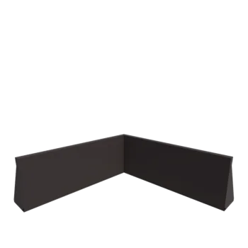 Oceľový oporný múr - Vnútorný roh - 100 x 100 x 40 cm - Iná farba RAL