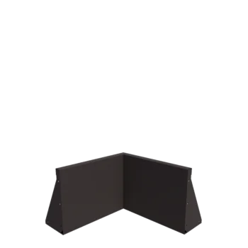 Oceľový oporný múr - Vnútorný roh - 50 x 50 x 40 cm - RAL7016 matný (antracitová sivá)