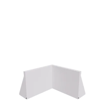 Oceľový oporný múr - Vnútorný roh - 50 x 50 x 40 cm - RAL9010 matný (biela)