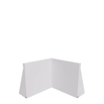 Oceľový oporný múr - Vnútorný roh - 50 x 50 x 50 cm - RAL9010 matný (biela)