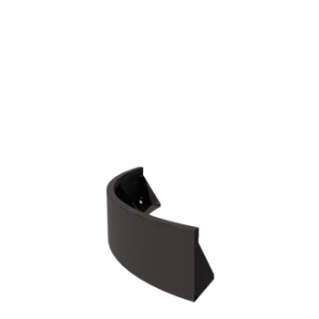 Oceľový oporný múr - Vonkajšia zákruta - 100 x 100 x 30 cm - RAL7016 matnýt (antracitová sivá)