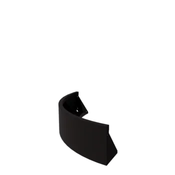 Oceľový oporný múr - Vonkajšia zákruta - 100 x 100 x 30 cm - RAL9005 matný (čierny)