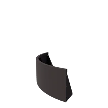 Oceľový oporný múr - Vonkajšia zákruta - 100 x 100 x 40 cm - Iná farba RAL