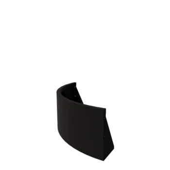 Oceľový oporný múr - Vonkajšia zákruta - 100 x 100 x 40 cm - RAL9005 matný (čierny)