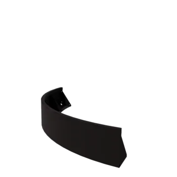 Oceľový oporný múr - Vonkajšia zákruta - 150 x 150 x 30 cm - RAL9005 matný (čierny)