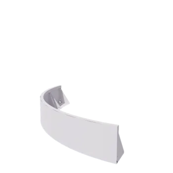 Oceľový oporný múr - Vonkajšia zákruta - 150 x 150 x 30 cm - RAL9010 matný (biela)