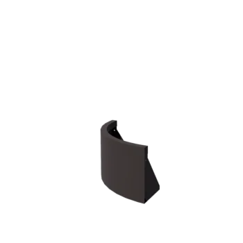 Oceľový oporný múr - Vonkajšia zákruta - 50 x 50 x 30 cm - RAL7016 matný (antracitová sivá)