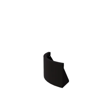 Oceľový oporný múr - Vonkajšia zákruta - 50 x 50 x 30 cm - RAL9005 matný (čierny)