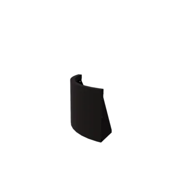 Oceľový oporný múr - Vonkajšia zákruta - 50 x 50 x 40 cm - RAL9005 matný (čierny)