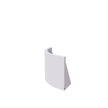 Oceľový oporný múr - Vonkajšia zákruta - 50 x 50 x 40 cm - RAL9010 matný (biela)