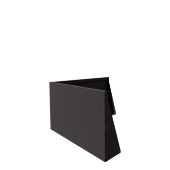Oceľový oporný múr - Vonkový roh - 100 x 100 x 60 cm - RAL7016 matný (antracitová sivá)
