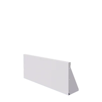 Oceľový oporný múr - Rovný - 100 x 40 cm - RAL9010 matný (biela)