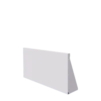 Oceľový oporný múr - Rovný - 100 x 50 cm - RAL9010 matný (biela)