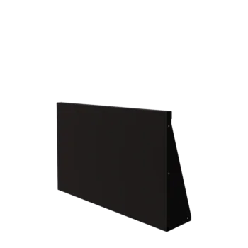 Oceľový oporný múr - Rovný - 100 x 60 cm - RAL9005 matný (čierny)