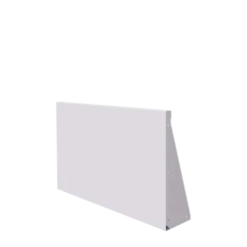 Oceľový oporný múr - Rovný - 100 x 60 cm - RAL9010 matný (biela)