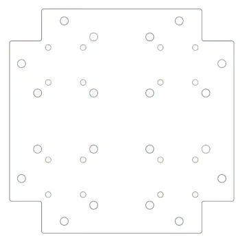 Spodná doska z pozinkovanej ocele - 30 x 30 cm