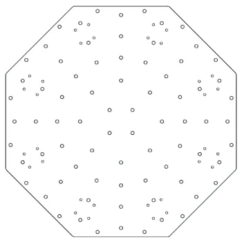 Spodná doska z pozinkovanej ocele - Osembuholník - 72,4 x 72,4 cm