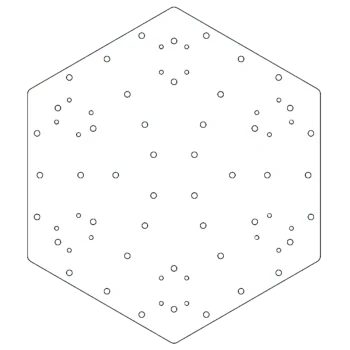 Spodná doska z pozinkovanej ocele - Šesťuholník - 59,3 x 52 cm