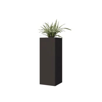 Oceľový kvetináč - Štvorec - 30 x 30 x 80 cm - Iná farba RAL - Bez spodnej dosky