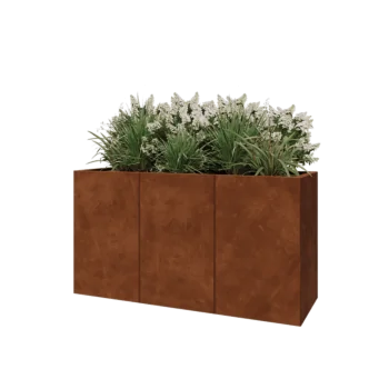 Cortenový kvetináč XXL - Obdĺžnik - 150 x 50 x 80 cm - Bez spodnej dosky