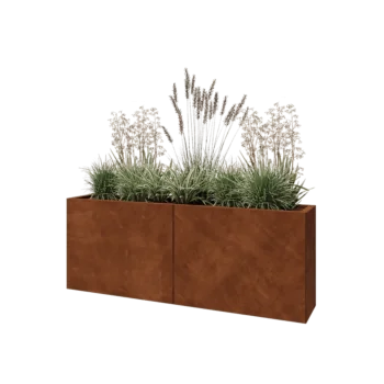 Cortenový kvetináč XXL - Obdĺžnik - 160 x 30 x 60 cm - Bez spodnej dosky