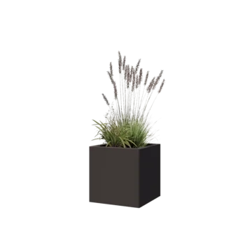 Oceľový kvetináč - Štvorec - 40 x 40 x 40 cm - Iná farba RAL - Bez spodnej dosky