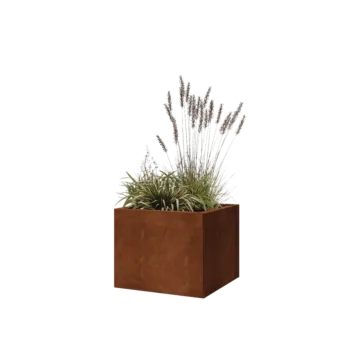 Cortenový kvetináč - Štvorec - 50 x 50 x 40 cm - Bez spodnej dosky