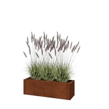 Cortenový kvetináč - Obdĺžnik - 100 x 30 x 30 cm - Bez spodnej dosky