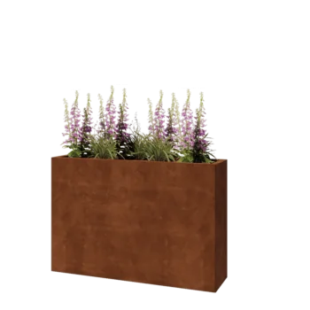 Cortenový kvetináč - Obdĺžnik - 120 x 30 x 80 cm - Bez spodnej dosky