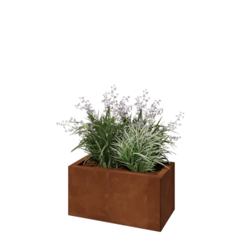 Cortenový kvetináč - Obdĺžnik - 60 x 30 x 30 cm - Bez spodnej dosky