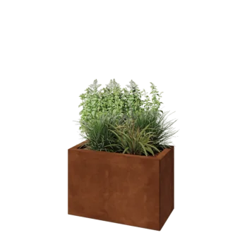 Cortenový kvetináč - Obdĺžnik - 60 x 30 x 40 cm - Bez spodnej dosky