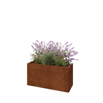 Cortenový kvetináč - Obdĺžnik - 80 x 30 x 40 cm - Bez spodnej dosky