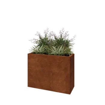 Cortenový kvetináč - Obdĺžnik - 80 x 30 x 60 cm - Bez spodnej dosky