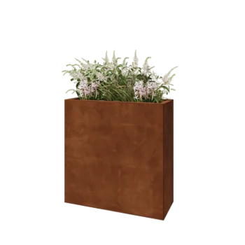 Cortenový kvetináč - Obdĺžnik - 80 x 30 x 80 cm - Bez spodnej dosky