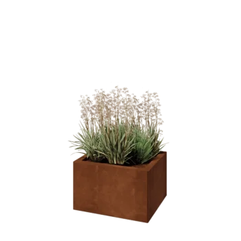 Cortenový kvetináč - Obdĺžnik - 50 x 40 x 30 cm - Bez spodnej dosky