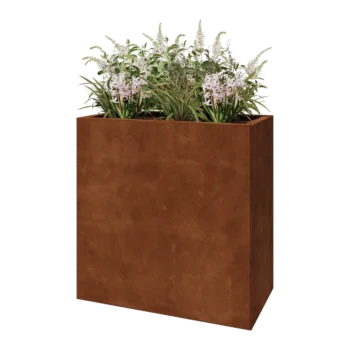 Cortenový kvetináč - Obdĺžnik - 80 x 40 x 80 cm - So spodnou doskou