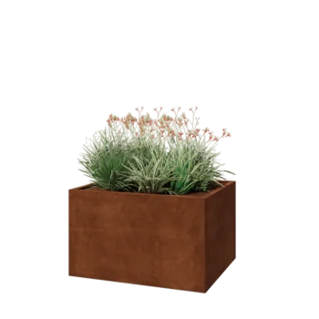 Cortenový kvetináč - Obdĺžnik - 100 x 80 x 60 cm - So spodnou doskou