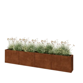 Cortenový kvetináč XXL - Obdĺžnik - 320 x 30 x 60 cm - Bez spodnej dosky
