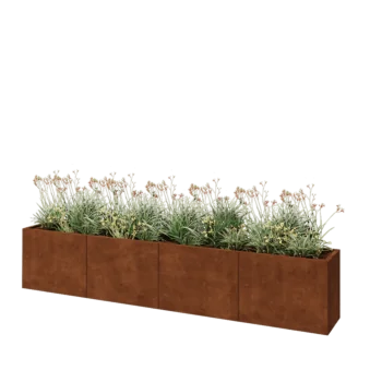 Cortenový kvetináč XXL - Obdĺžnik - 320 x 40 x 60 cm - Bez spodnej dosky