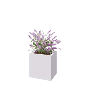 Oceľový kvetináč - Obdĺžnik - 40 x 30 x 40 cm - RAL9010 matný (biela) - Bez spodnej dosky